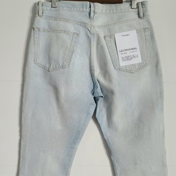 FRAME Le Original Ripped High Waist Crop Jeans, Size 32, NWT - Picture 8 of 16